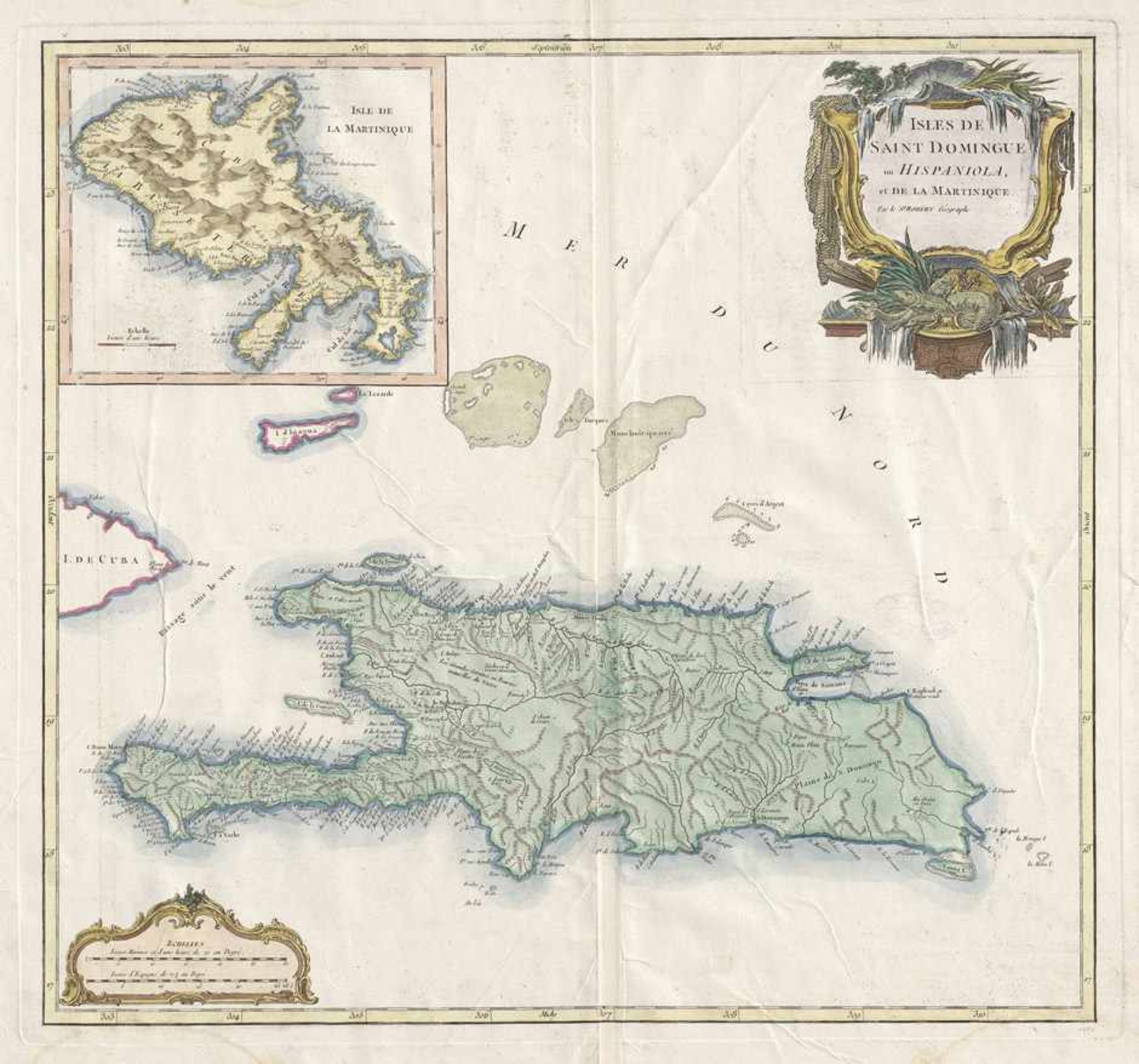Vaugondy, Gilles Robert de: Isles de Saint Domingue ou HispaniolaVaugondy, Gilles Robert de. Isles