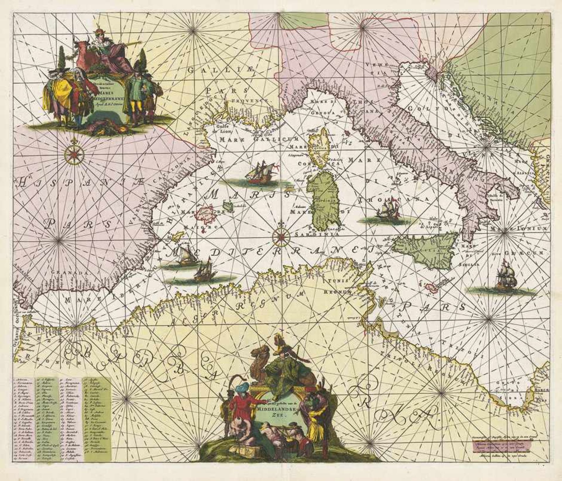 Ottens, Reinier und Ottens, Joshua: Occidentalior tractus maris mediterraneiOttens, Reinier, und