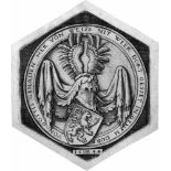 Beham, Hans Sebald: Wappen mit schreitendem Löwen.Wappen mit schreitendem Löwen. Kupferstich im