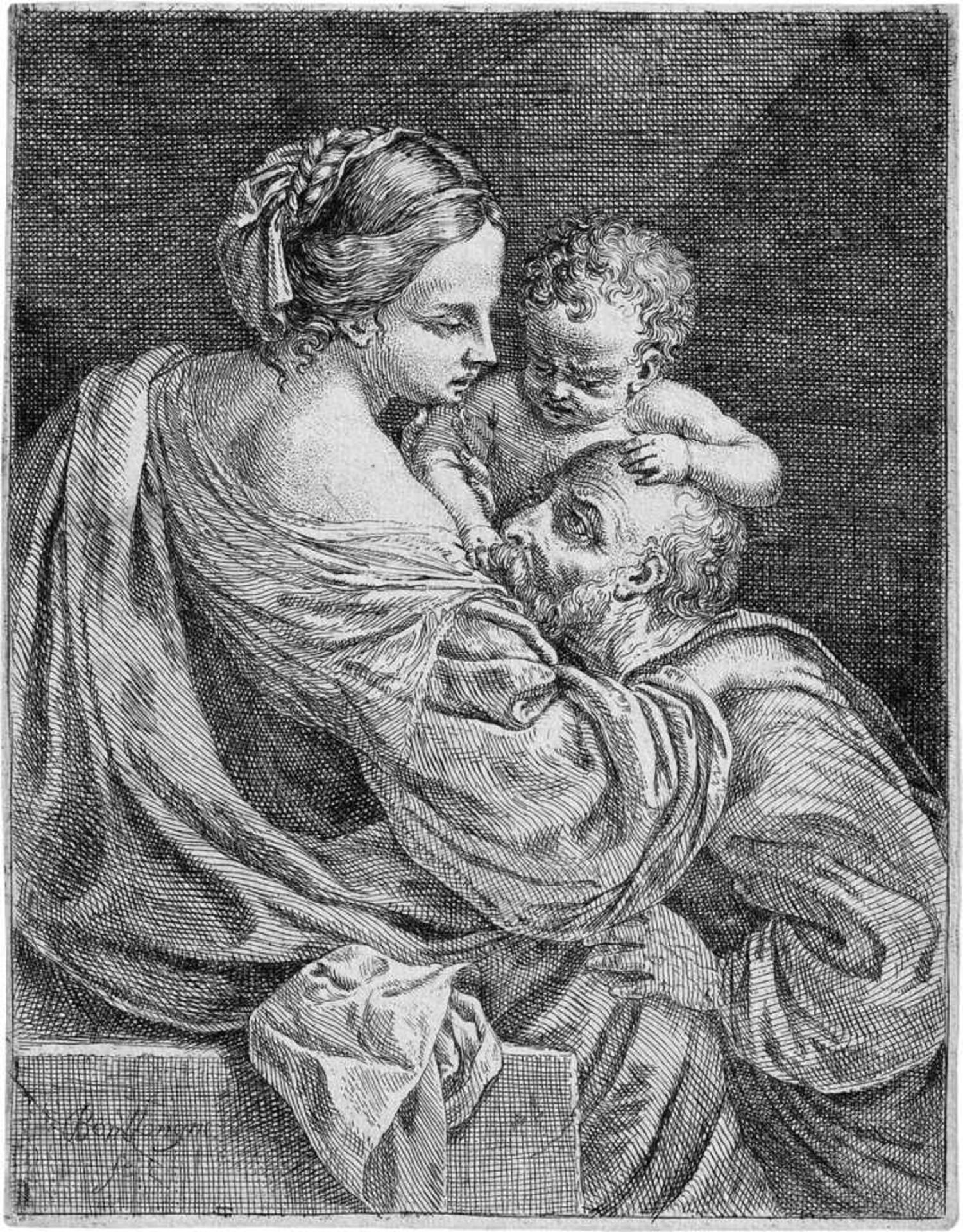 Boullogne, Louis de: La Charité romaineLa Charité romaine. Radierung. 23,7 x 18,5 cm. Robert-