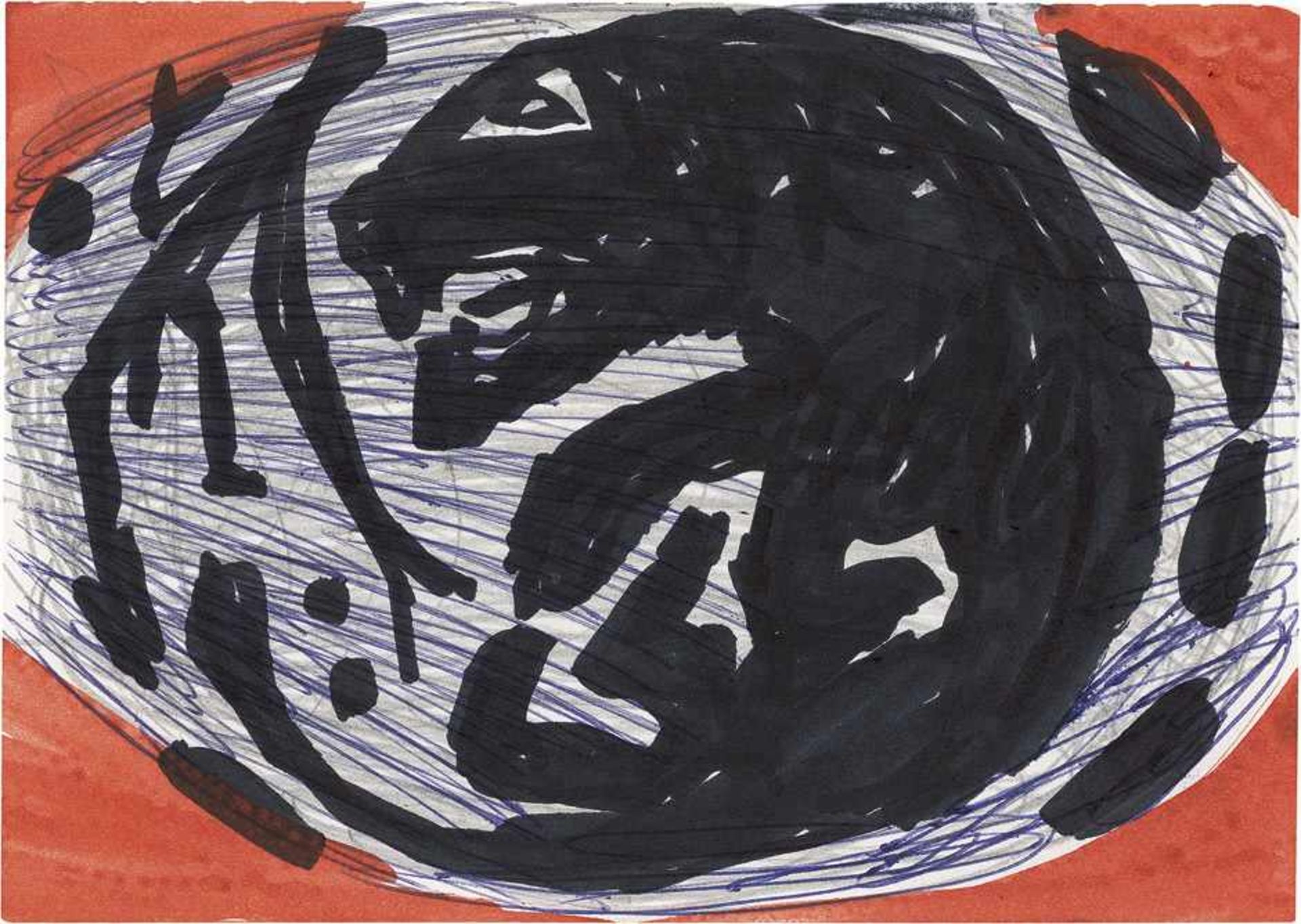 Penck, A. R.: Vorzeichnungen mit Tieren und FigurenVorzeichnungen mit Tieren und Figuren6 Blatt