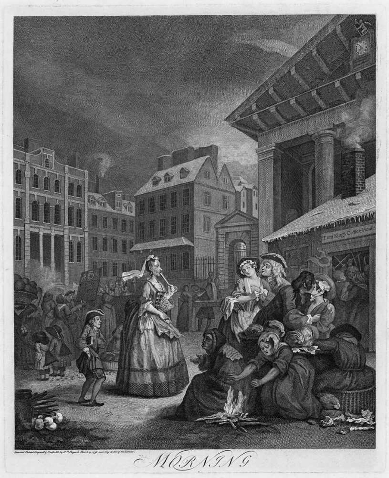 Hogarth, William: The Four Times of the DayThe Four Times of the Day: Morning, Noon, Evening, Night.