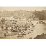 Fribourg: Panorama of Fribourg, SwitzerlandPhotographer unknown. Large two-part panorama of