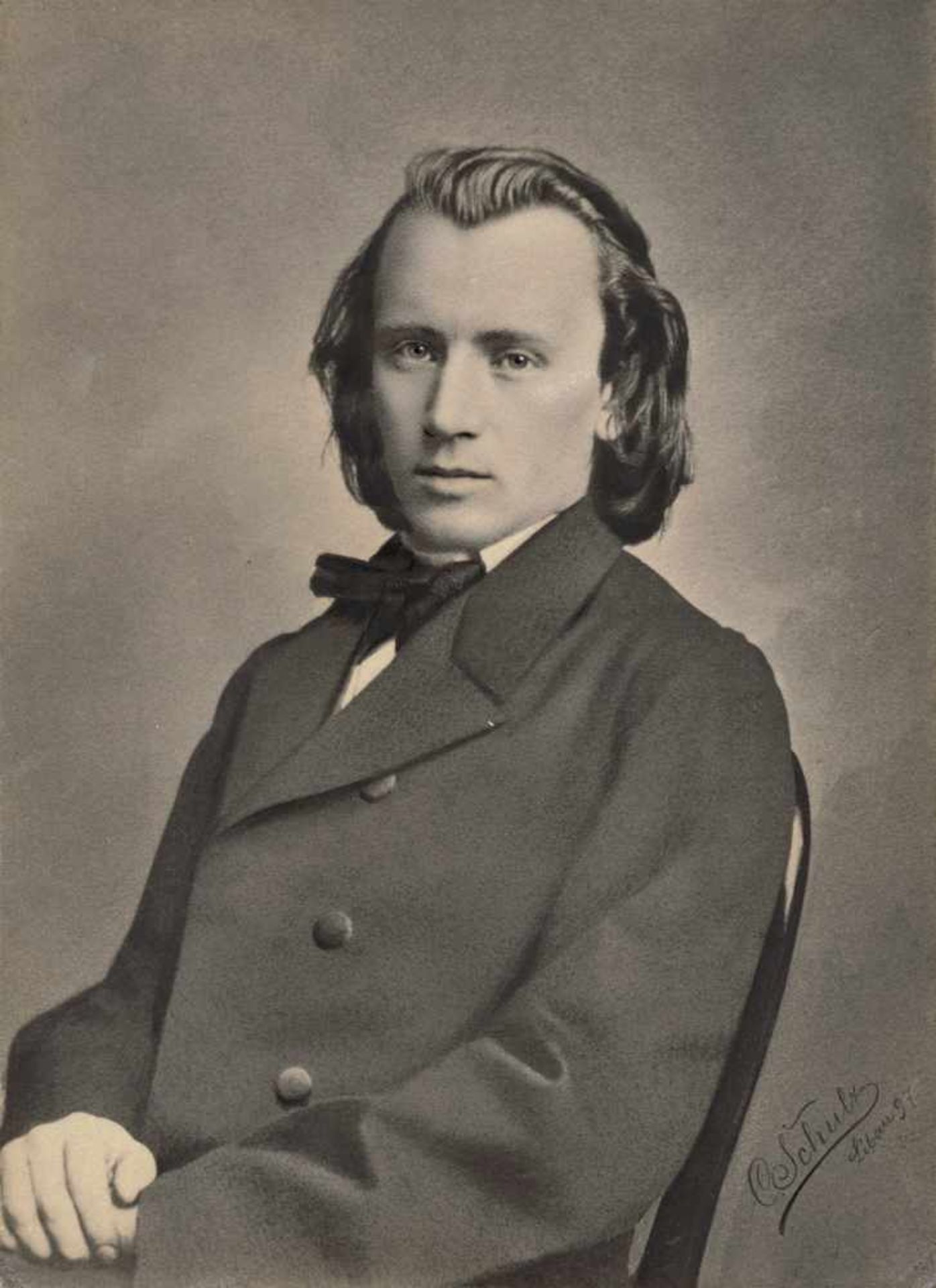 Brahms, Johannes: Early portrait of Johannes BrahmsPhotographer: Carl Anton Schulz (1831-1884,