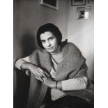 Melis, Roger: Christa WolfChrista Wolf. 1970s. Vintage ferrotyped gelatin silver print. 40 x 30