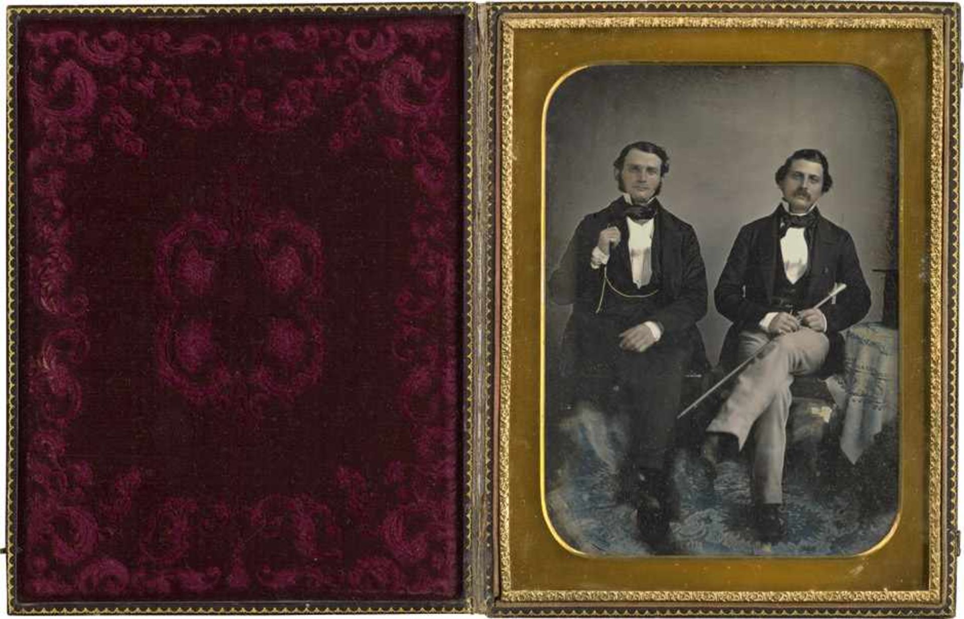 Daguerreotypes: Portrait of two elegantly dressed menPhotographer unknown. Portrait of two elegantly