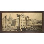 Rome: Panoramic view of the Forum RomanumPanoramic view of the Forum Romanum, the Temple of Saturn