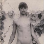 Plüschow, Guglielmo: Nude youth with vine; Subiaco and RomeNude youth with vine; Subiaco and Rome.