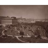 Braun & Cie, Adolphe: View of Rome with Villa Farnesina and gardensView of Rome with Villa Farnesina