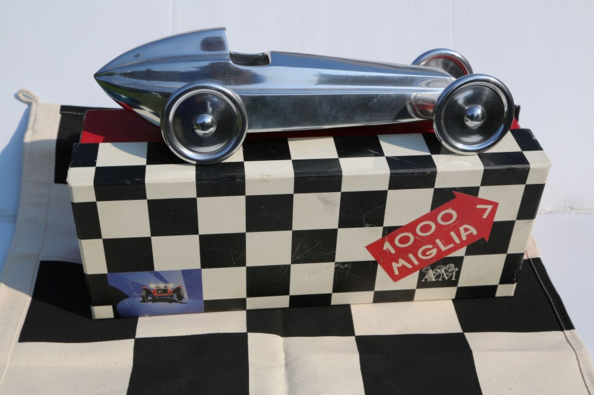 Mille Miglia: Large Cast Aluminium Racing Car by A&M of Italy - 2008 Mille Miglia souvenir