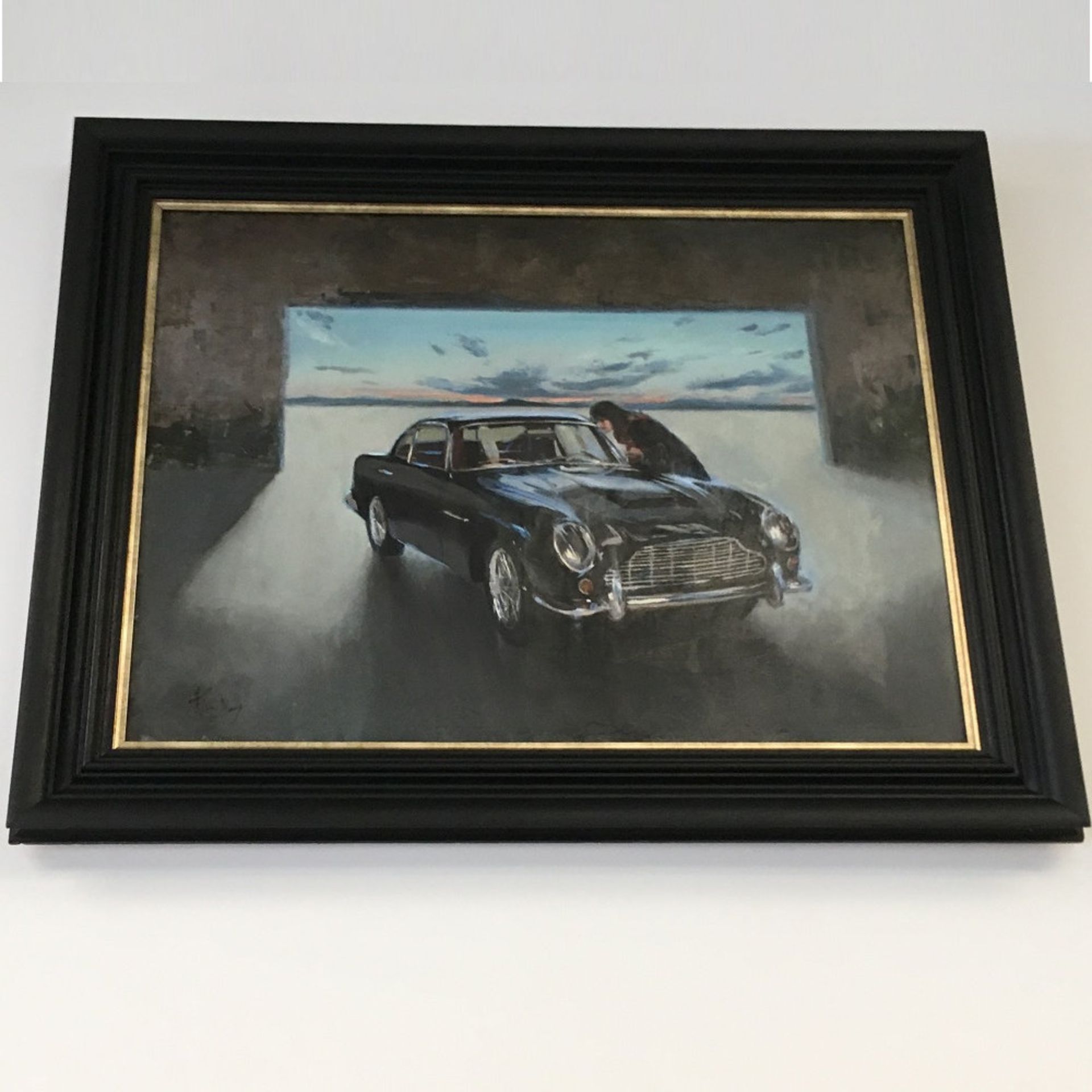 Aston Martin Artwork "DB5 Dreaming" by Kevin Day oil on Canvas 30"x40"