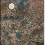 * John Christopherson [1921-1996]- Volcano and Moon,:- signed bottom right further signed,