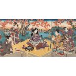 Kunisada, from the series Eastern Magic Lantern Slides of a Charming Figure,
