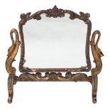 A 19th Century French carved giltwood swing frame toilet mirror:,