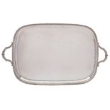 An Elizabeth II silver serving tray, maker Roberts & Belk, Sheffield,