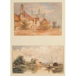 Manner of John Varley [19th Century]- River landscapes,