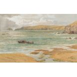 Charles Topham Davidson [1848-1902]- Kennack, Cornwall, view across the bay,