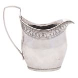 A Georgian silver cream jug, maker JH, no assay office or date letter mark: initialled,