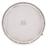 A George III silver salver, maker Thomas Pratt & Arthur Humphries, London, 1784,: initialled,