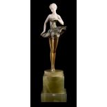 Ferdinand Preiss (1882 -1943) An ivory and patinated bronze figure of a ballet dancer: mounted to a