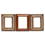 A pair of 19th Century carved giltwood small picture frames, apertures 13.5 x 9.5cm.