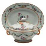 A Chinese export famille rose tureen,