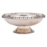 A George V silver pedestal bowl, maker Blackmore & Fletcher Ltd, London,