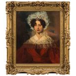 Manner of Sir Thomas Lawrence [19th Century]- Portrait of a young lady, bust-length,