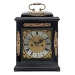 John Knibb, Oxon, a late-17th century ebonised bracket clock: of Phase IV design,
