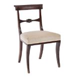 Of Royal Interest A Regency mahogany dining chair:,