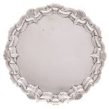 A Victorian silver salver, maker Joseph & Albert Savory, London,