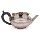 A George III silver teapot, maker William Fountain, London, 1801: crested,