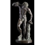 After Pietro Cipriani, The Dancing Faun: holding cymbals and standing beside a tree stump,