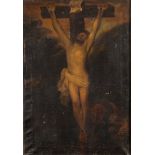 Italian School 17th Century- The Crucifixion,:- oil on canvas 64.5 x 45cm. * Provenance.