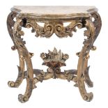 A 19th Century French carved giltwood console table:,