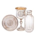 A George IV silver travelling communion set, maker Mary Ann & Charles Reilly, London,