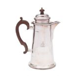 A George V silver hot water jug, maker Atkin Brothers, Sheffield,