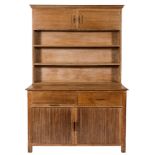 A Heals type limed oak dresser, Circa 1930:,