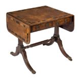 A Regency mahogany and inlaid sofa table:, of small size,