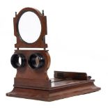 A late 19th century mahogany graphoscope:,