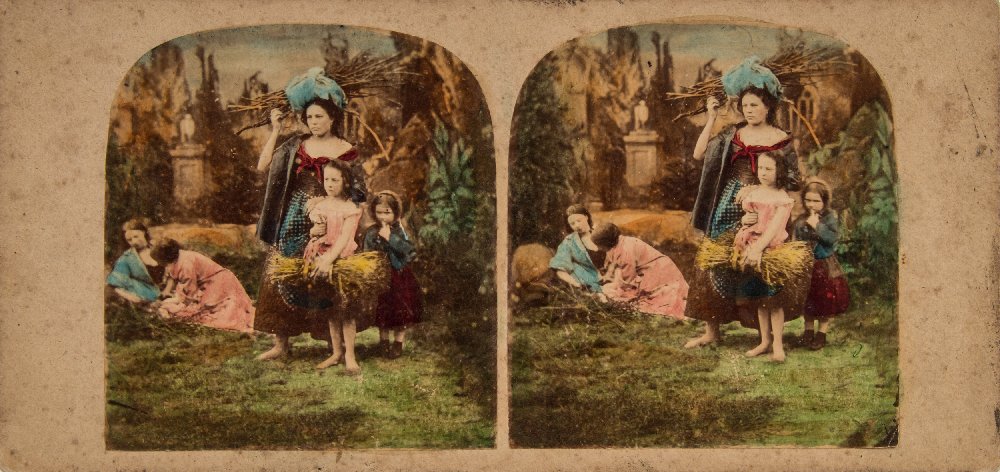 A group of thirty mid 19th century photographic stereoscope cards:, - Image 8 of 11