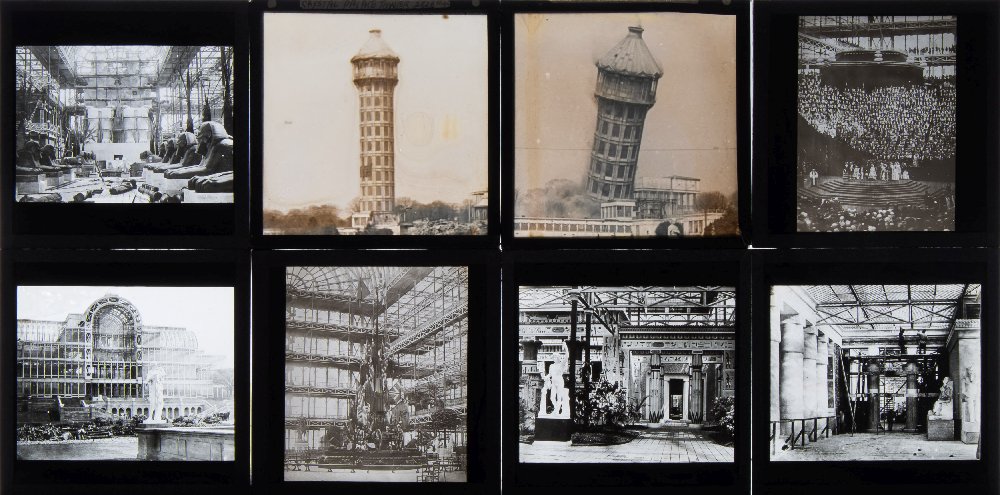 Crystal Palace a set of twenty diapostive lantern slides of the relocation construction of the - Image 2 of 3