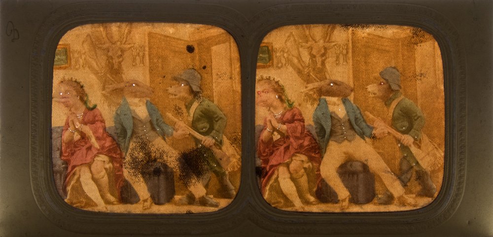 A group of twenty-five mid-19th century stereoscopic tissue cards including Diables:, - Image 21 of 21