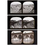 A group of twelve mid-19th century diapositive stereoscopic plates by Ferrier & Soulier,