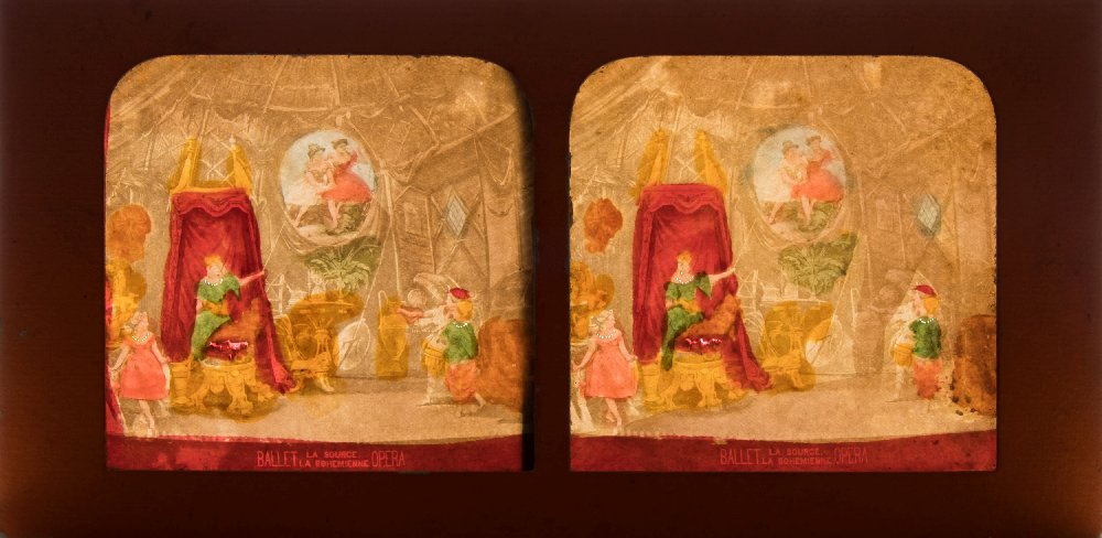 A group of twenty-five mid-19th century stereoscopic tissue cards including Diables:, - Image 17 of 21