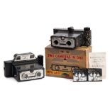Two Bakelite Coronet '3-D' Stereoscopic cameras:,
