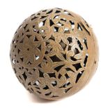 A 19th century Chinese brass shadow ball:,