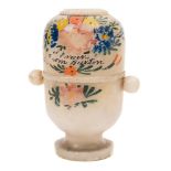 A 19th century alabaster 'Peep egg' viewer:,