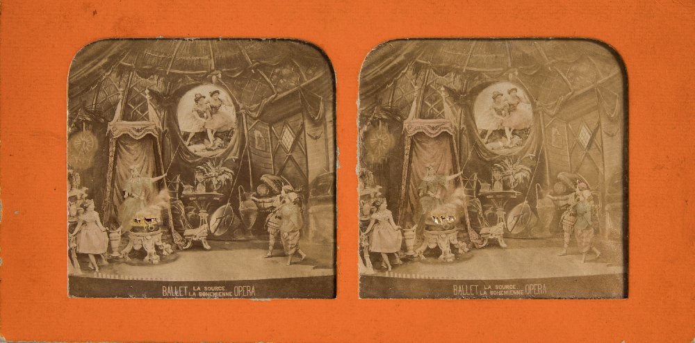 A group of twenty-five mid-19th century stereoscopic tissue cards including Diables:, - Image 16 of 21
