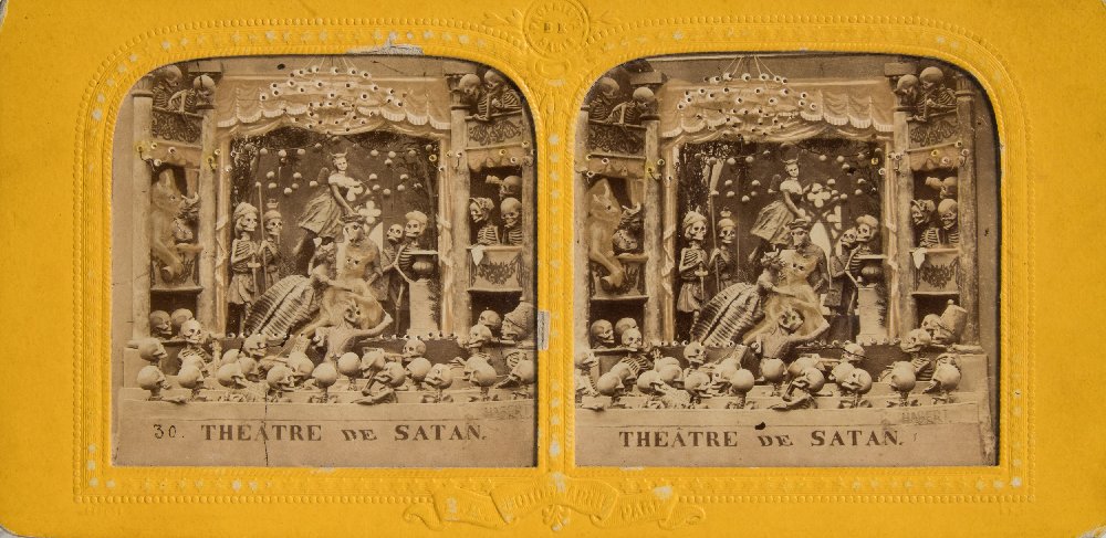 A group of twenty-five mid-19th century stereoscopic tissue cards including Diables:, - Image 4 of 21